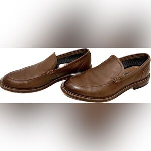 Aston Grey Salkin Brown Leather Loafers Men's Size 8.5